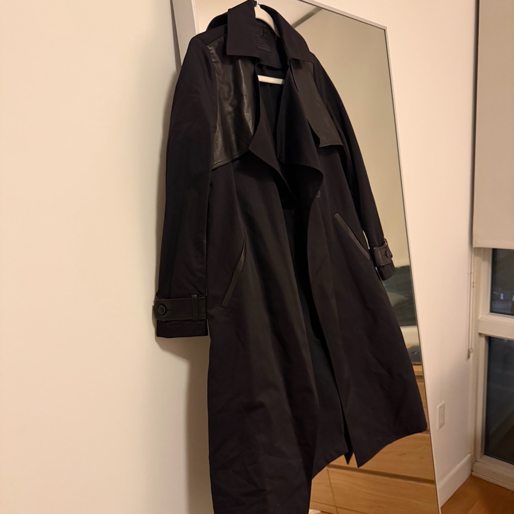 Navy & Black Trench Coat